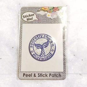 NWT Mermaid Blue/Silver Glitter Stick-On Patch